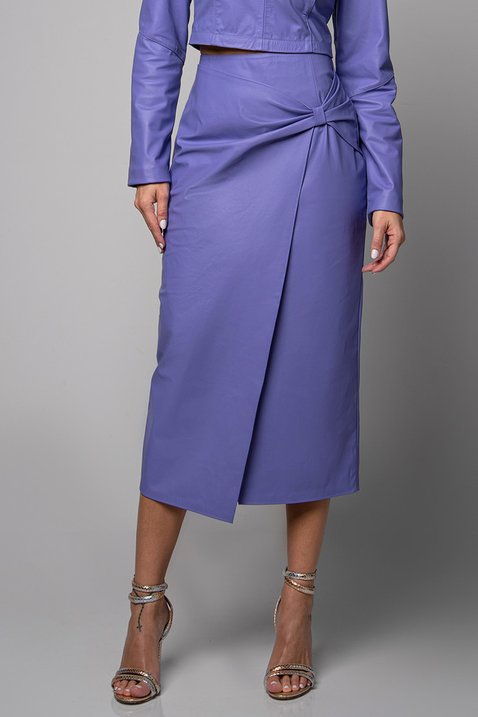 saia lilas couro midi 9