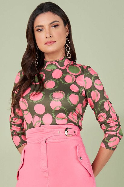 blusa de poa rosa titanium jeans 2 easy resize com