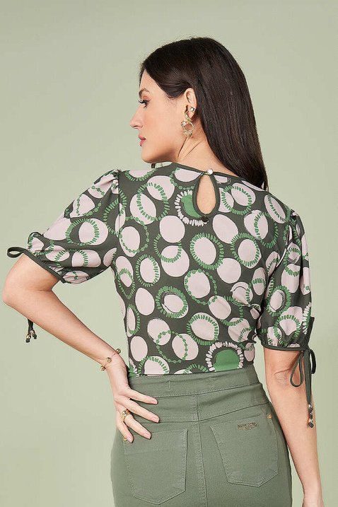 blusa verde estampada 5