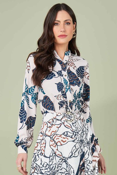 camisa estampada manga longa 7
