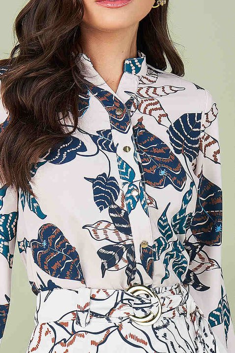 camisa estampada manga longa 8