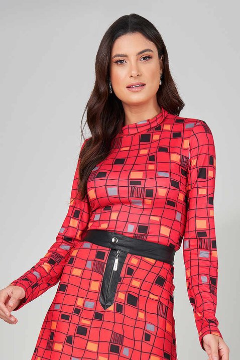 blusa vermelha estampada 7