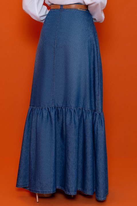 saia longa nitido jeans 5