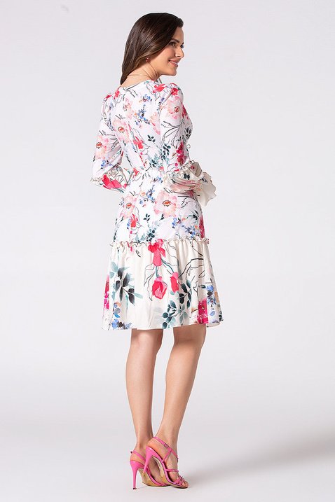 vestido estampado mangas longas com babados 4