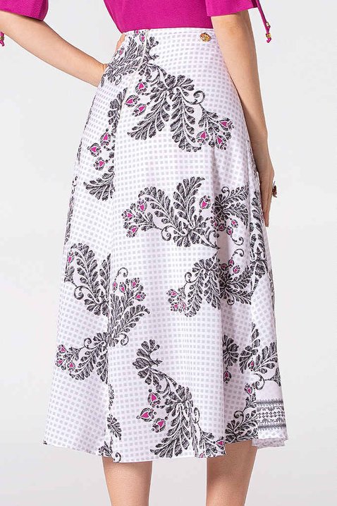 saia estampada evase 3