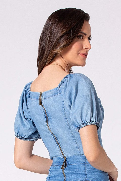 blusa jeans mangas bufantes 3