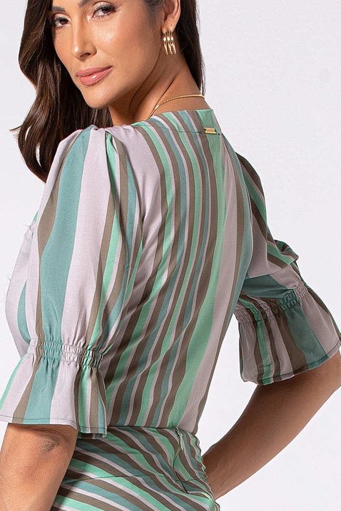 blusa verde estampada 4