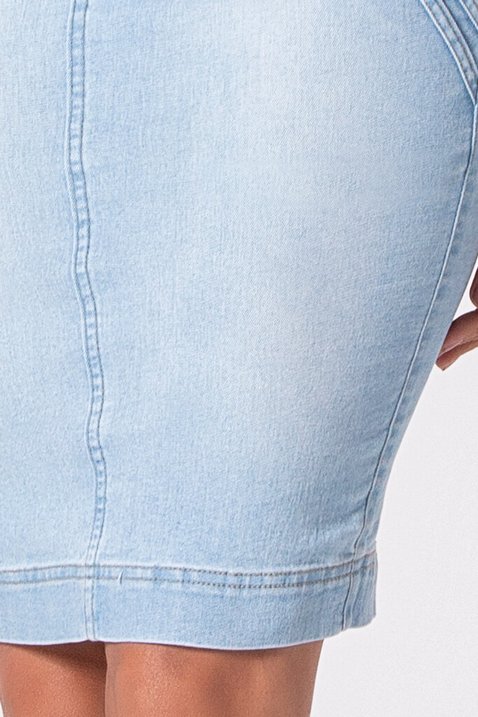 saia jeans claro laura rosa 4