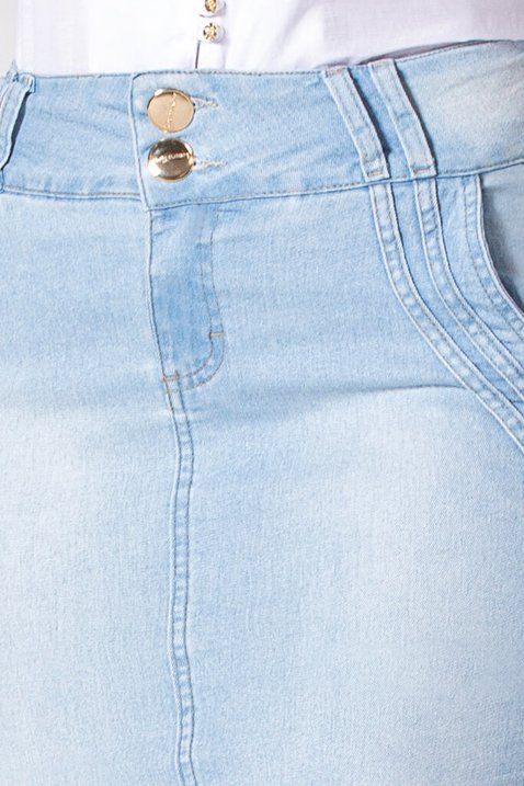 saia jeans claro laura rosa 3