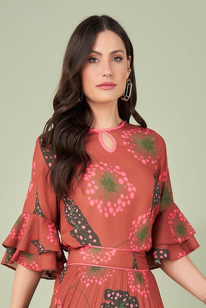 blusa estampada decote gota 8