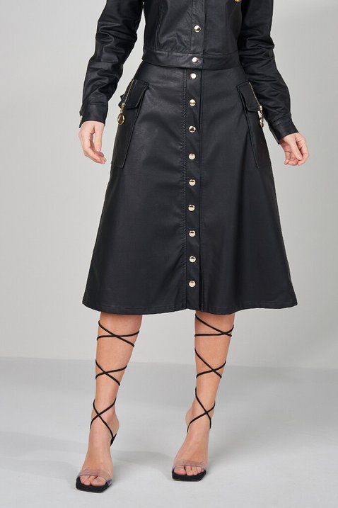 saia evase couro fake 5