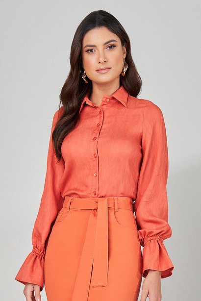 camisa coral manga longa 8