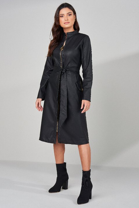 vestido preto couro fake 1