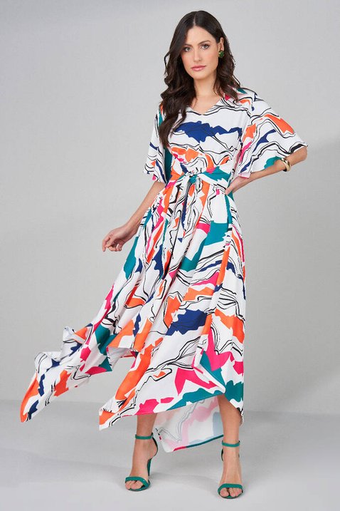vestido assimetrico estampado 2