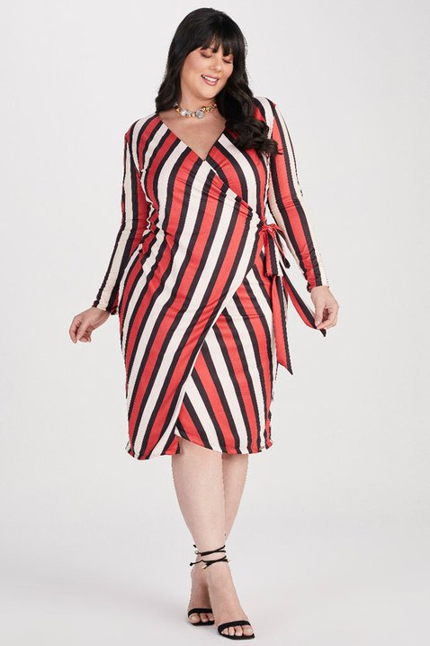 vestido estampado transpassado 1