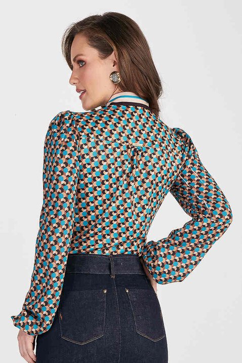 camisa estampada manga longa 4