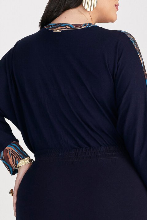 blusa denim decote v 2