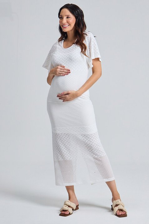 vestido off white rendado 8
