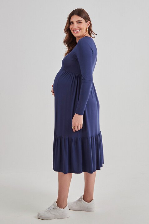 vestido azul escuro com babados 3