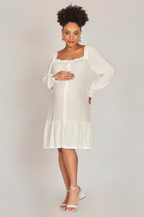 vestido off white com babados 1