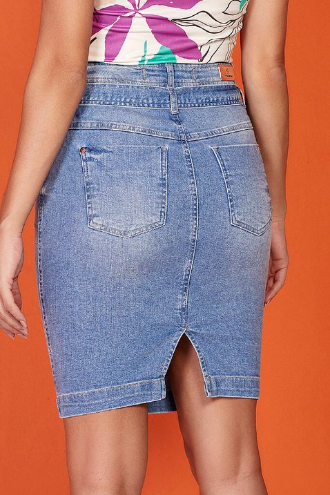 saia jeans azul 5