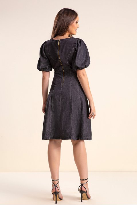 vestido preto jeans 5