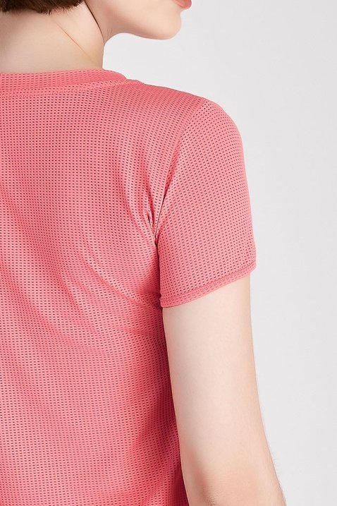 blusa t shirt feminina de academia na cor coral em poliamida dry fit epulari 1