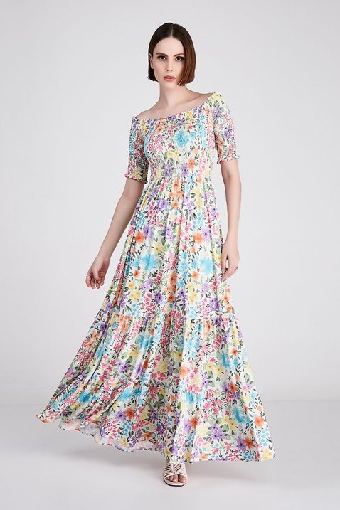 vestido longo estampado com short fresquinho para o verao epulari 13
