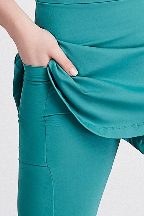 saia calca para mulheres de ate 1 60 de altura na cor verde moda fitnes modesta evangelica epulari 5