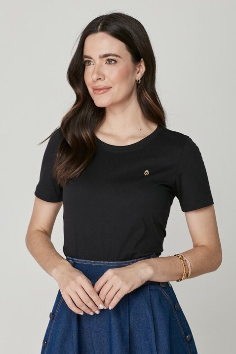 14 blusa bege em malha gola canoa via tolentino