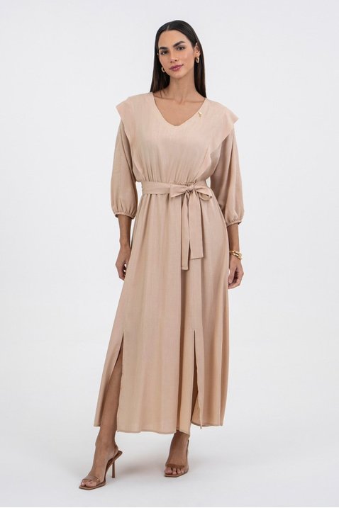 04 vestido aveia longuete em viscose com cava descoladas via tolentino
