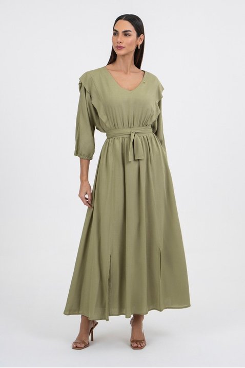 09 vestido aveia longuete em viscose com cava descoladas via tolentino