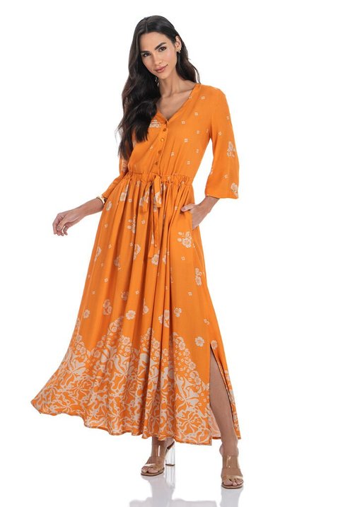 15 vestido estampado com amarracao na cintura via tolentino