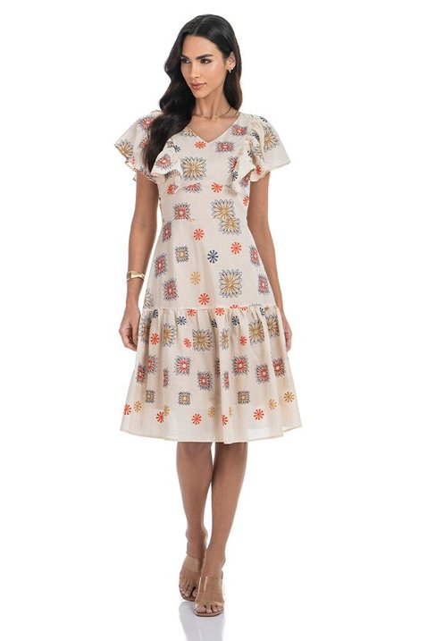 10 vestido estampado com amarracao na cintura via tolentino