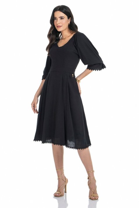 09 vestido midi mangas bufantes e guipir via tolentino
