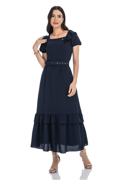 15 vestido jeans midi com decote quadrado via tolentino