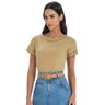 06 blusa bege feminina ajustada mangas curtas via tolentino