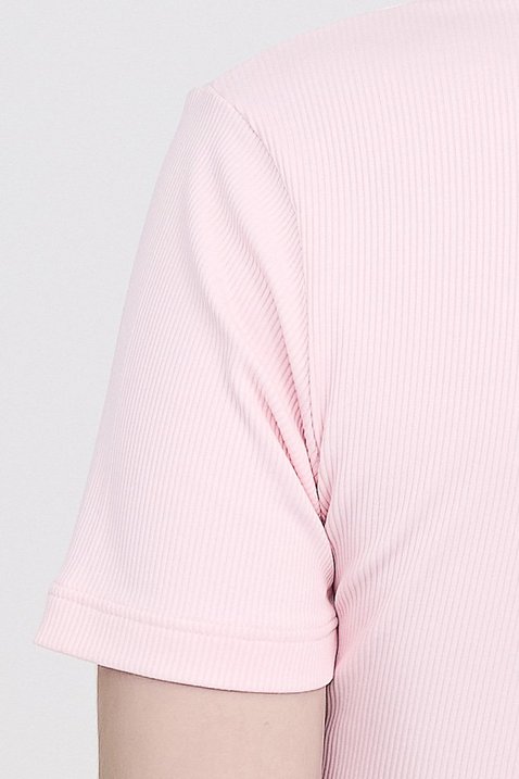 cropped polo rosa claro poliamida canelada protecao solar epulari 1