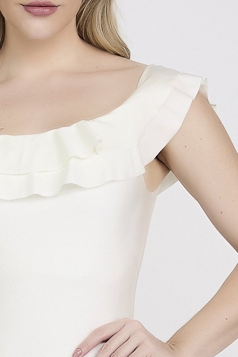 maio feminino na cor perola com brilho modelo ombro a ombro tecido poliamida com protecao solar epulari 6