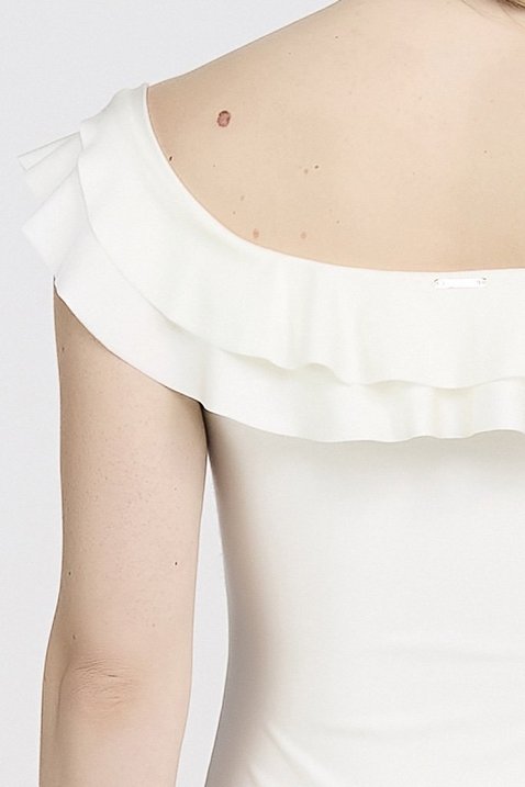 maio feminino na cor perola com brilho modelo ombro a ombro tecido poliamida com protecao solar epulari 13