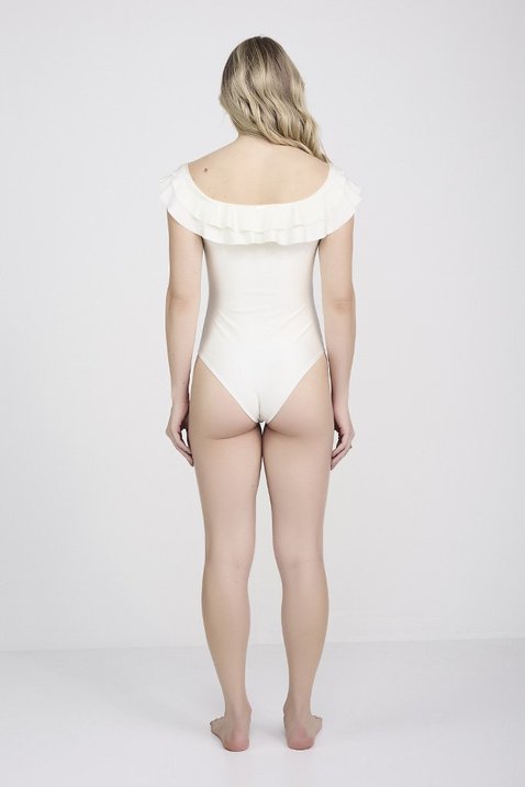 maio feminino na cor perola com brilho modelo ombro a ombro tecido poliamida com protecao solar epulari 14