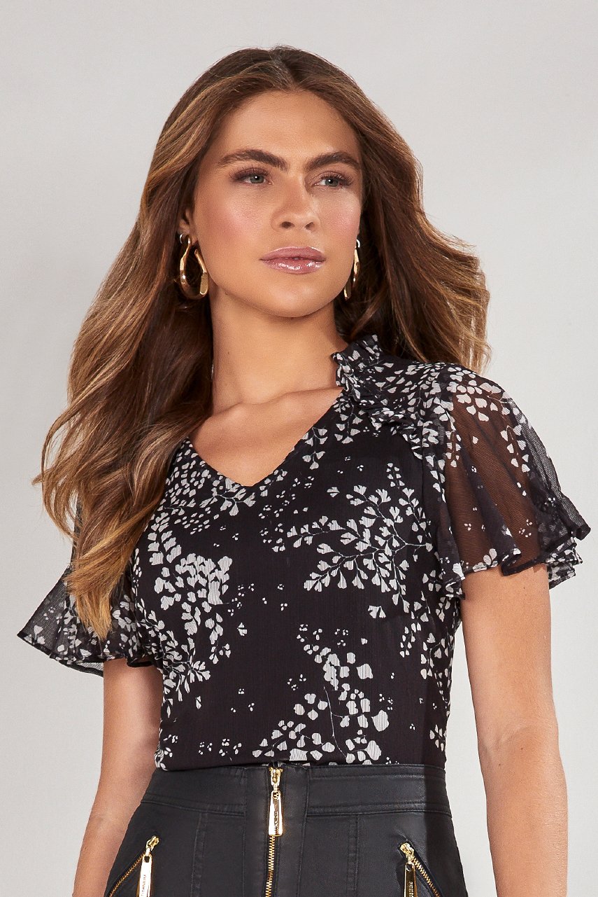 Saia Preta Lápis Couro Ecológico Titanium Jeans