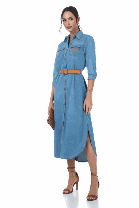 04 vestido chemise midi evase jeans via tolentino