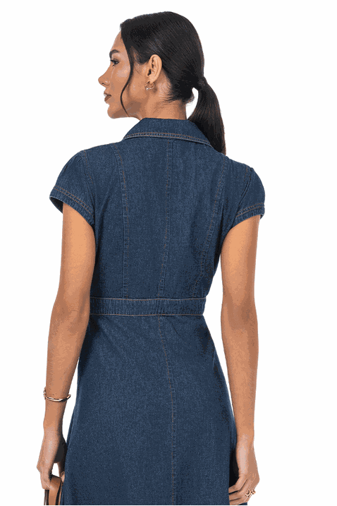 Chemise Vestido Midi Marisa Marisa Vestidos Jeans Plus Size