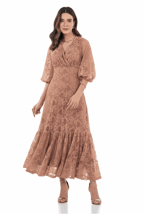05 vestido longuete em renda com transpasse via tolentino
