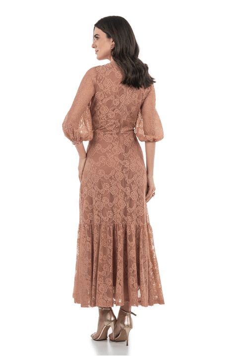 03 vestido longuete em renda com transpasse via tolentino