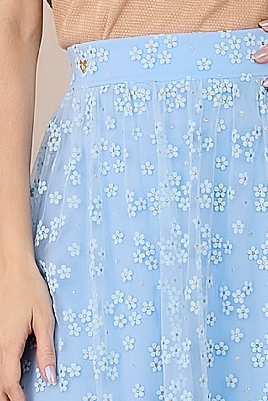 Saia Azul Tule Sara Tatá Martello