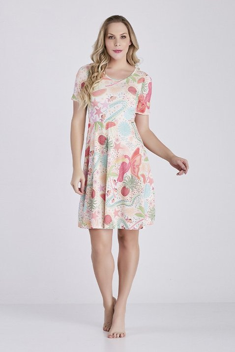vestido com maio mais short feminino moda praia modesta epulari 3