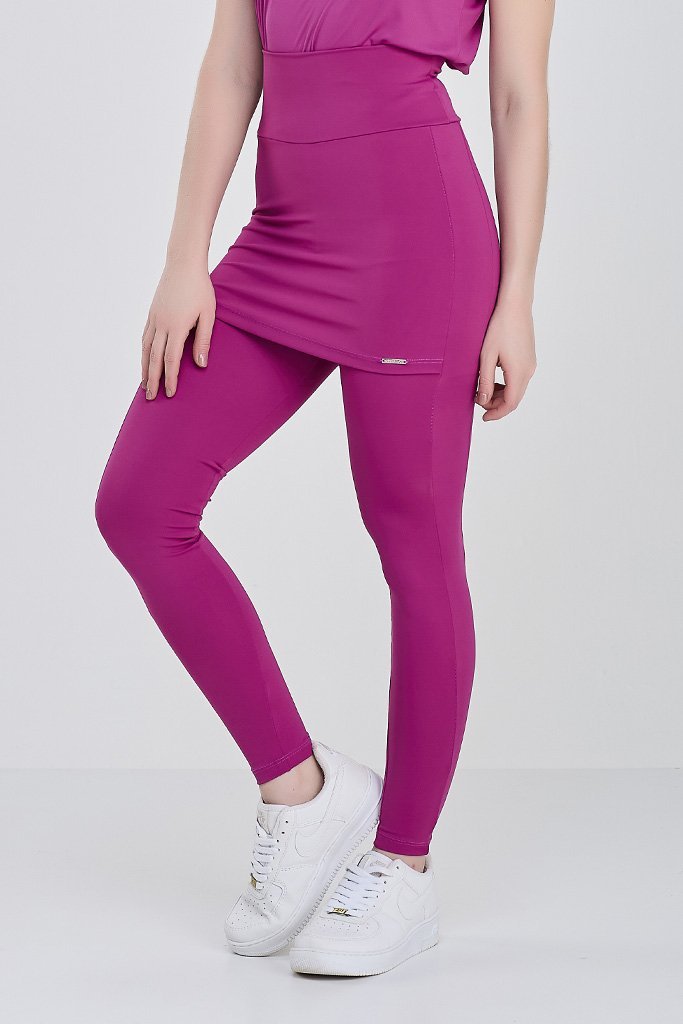 Calça Legging Feminina Legging Com Saia Embutida Saia Embutida