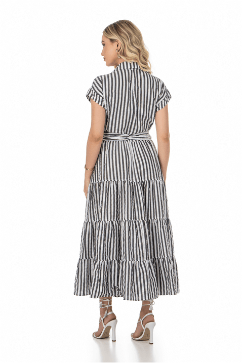 04 vestido chemise listrado midi com recortes via tolentino